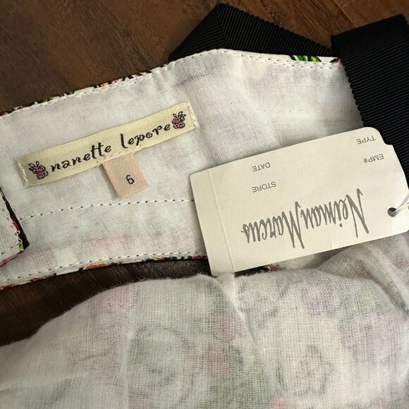 NWT NANETTE LEPORE A-Line Mini Dress Cut-Out Back in Multi Floral Print - Picture 9 of 13